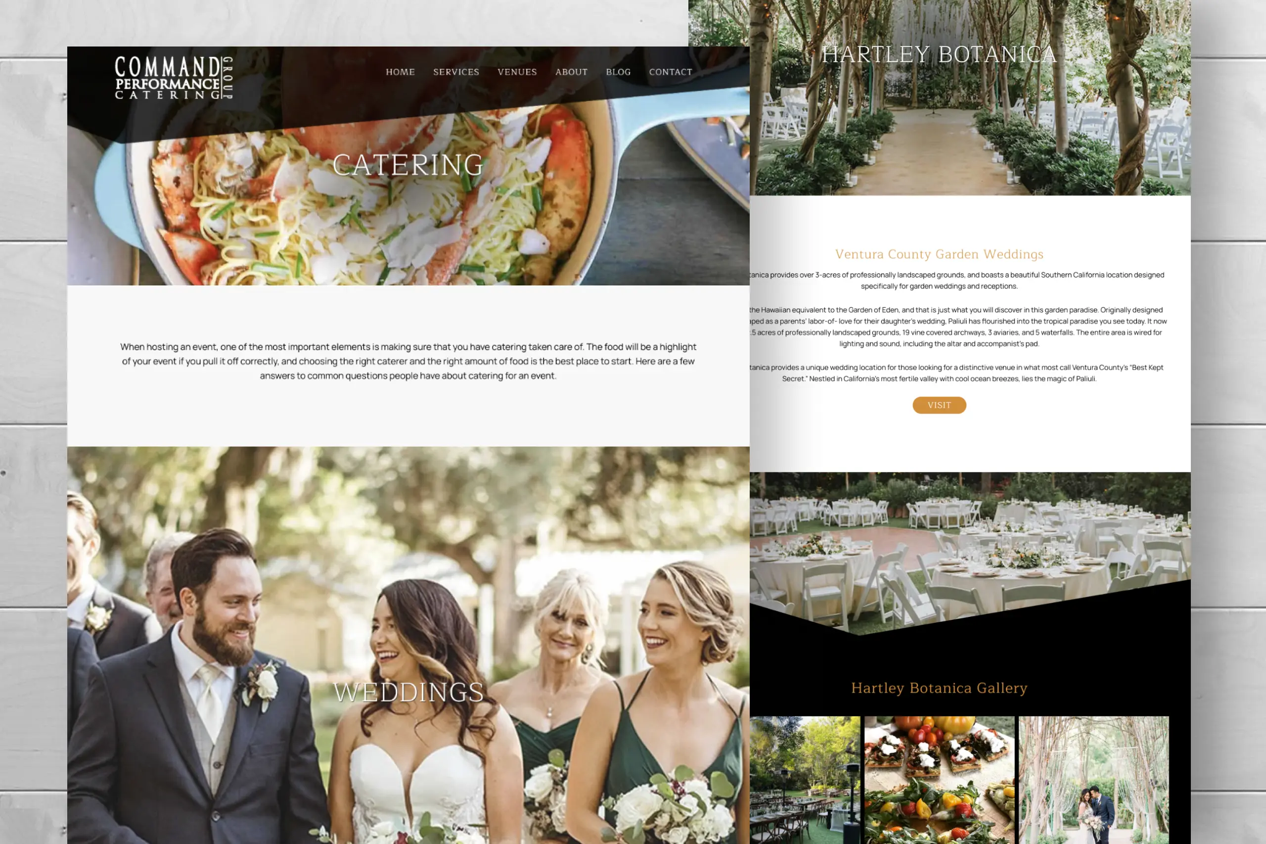 Website design for CP Catering