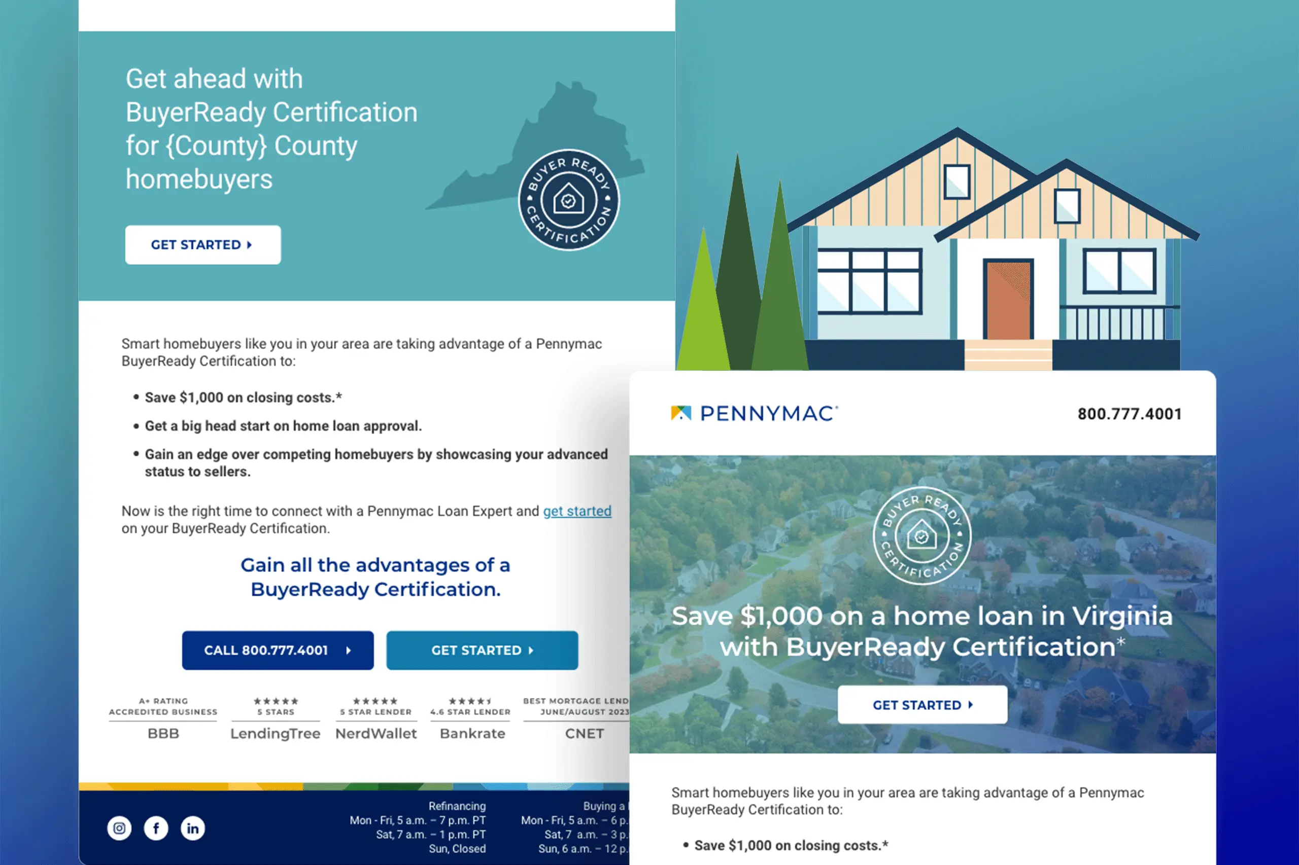 Graphic Design for Pennymac Geo Email Marketing