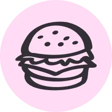 Illustration of a burger