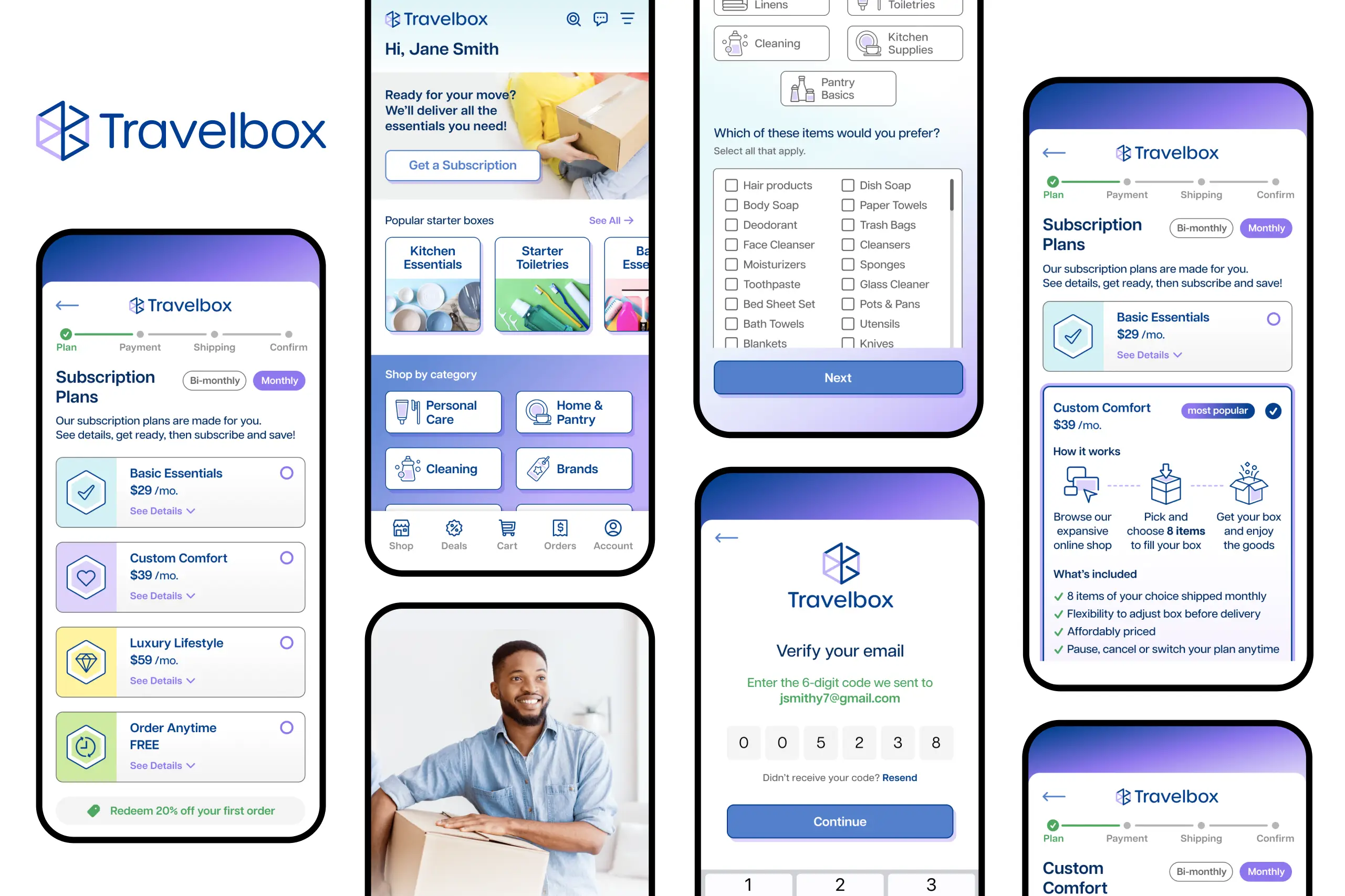 Travelbox App Design